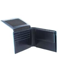PIQUADRO Portefeuille Ligne BLUE SQUARE, en cuir bleu - Portefeuilles Homme - 3