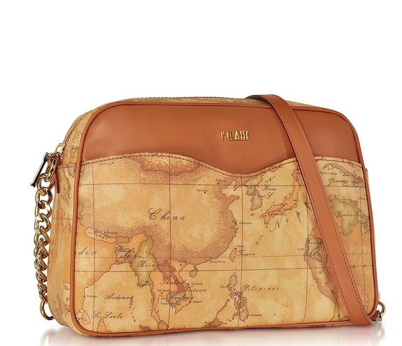 ALVIERO MARTINI 1 ^ CLASS Geo Sac à bandoulière, fini en cuir NATUREL - Sacs pour Femme