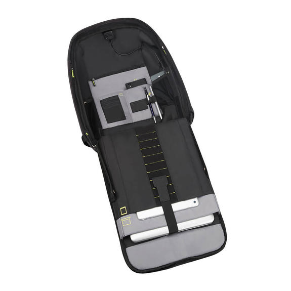 Sac à dos SECURIPAK, avec système antivol, sac pour ordinateur portable 15.6" ACIER NOIR - Sacs à dos pour ordinateur portable