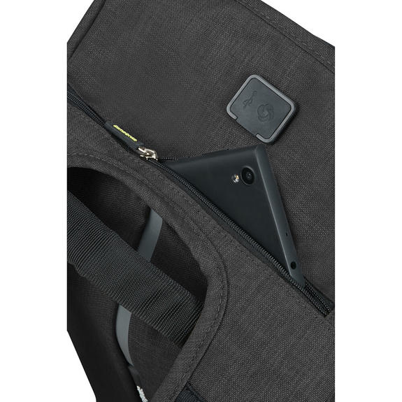 Sac à dos SECURIPAK, avec système antivol, sac pour ordinateur portable 15.6" ACIER NOIR - Sacs à dos pour ordinateur portable
