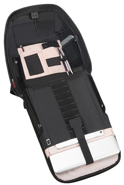 Sac &agrave; dos SECURIPAK, avec syst&egrave;me antivol, sac pour ordinateur portable 14" ACIER NOIR - Sacs &agrave; dos pour ordinateur portable