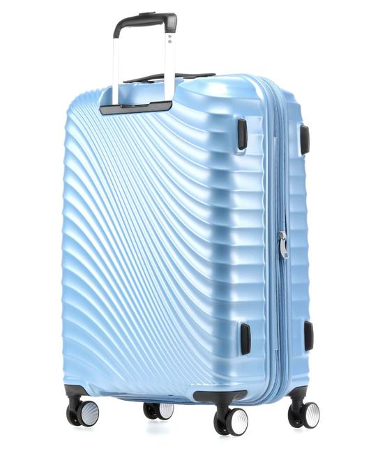 Valise Ligne JETGLAM, taille moyenne, extensible POUDRE M&Eacute;TALLIQUE BLEU - Valises Rigides