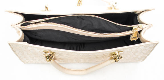 Embossed Heritage Sac &agrave; main bandouli&egrave;re en cuir verni nu - Sacs pour Femme