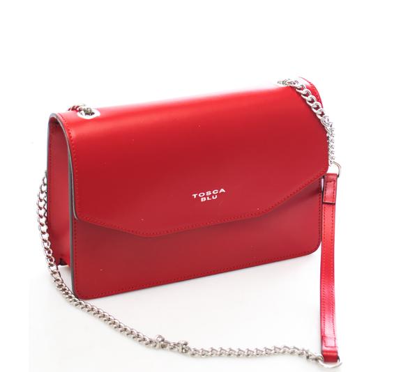BLUE TOSCA Margherita Sac &agrave; bandouli&egrave;re, en cuir ROUGE - Sacs pour Femme