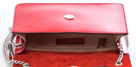 BLUE TOSCA Margherita Sac &agrave; bandouli&egrave;re, en cuir ROUGE - Sacs pour Femme