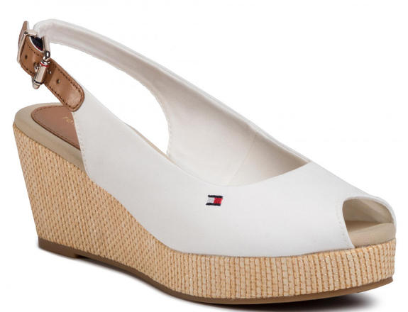 TOMMY HILFIGHER Elba Sandales compens&eacute;es ivoire - Chaussures Femme