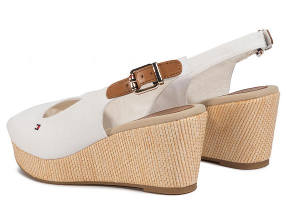 TOMMY HILFIGHER Elba Sandales compens&eacute;es ivoire - Chaussures Femme