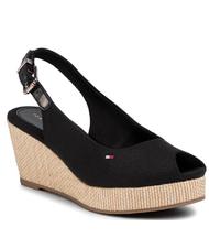 TOMMY HILFIGER TOMMY HILFIGHER Elba Sandales compens&eacute;es NOIR - Chaussures Femme - 2