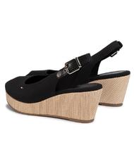 TOMMY HILFIGER TOMMY HILFIGHER Elba Sandales compens&eacute;es NOIR - Chaussures Femme - 3