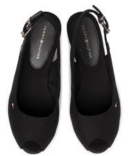 TOMMY HILFIGER TOMMY HILFIGHER Elba Sandales compens&eacute;es NOIR - Chaussures Femme - 4