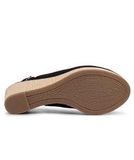 TOMMY HILFIGER TOMMY HILFIGHER Elba Sandales compens&eacute;es NOIR - Chaussures Femme - 6