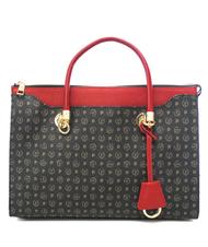 POLLINI Heritage Classic Sac cabas &agrave; main, avec bandouli&egrave;re laque noire - Sacs pour Femme - 2