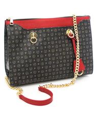 POLLINI Heritage Classic Sac cabas &agrave; main, avec bandouli&egrave;re laque noire - Sacs pour Femme - 3
