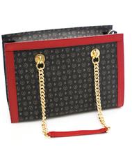 POLLINI Cartable classique  Heritage Sac &agrave; main ou &agrave; bandouli&egrave;re laque noire - Sacs pour Femme - 3