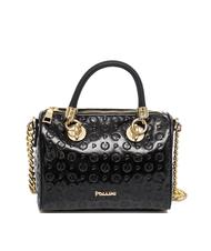 POLLINI  HERITAGE VERNICE Mini sac bowling avec bandouli&egrave;re Noir - Sacs pour Femme - 3