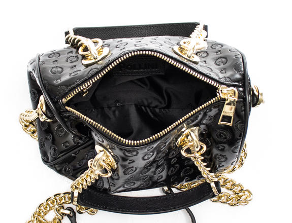  HERITAGE VERNICE Mini sac bowling avec bandouli&egrave;re Noir - Sacs pour Femme