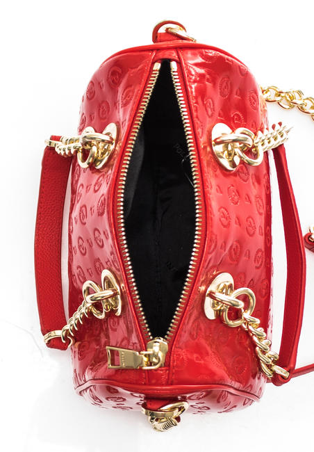  HERITAGE VERNICE Mini sac bowling avec bandouli&egrave;re rouge - Sacs pour Femme