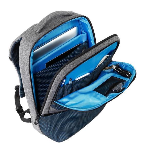  TRAFFIC Sac &agrave; dos pour ordinateur portable de 15,6'' gris / bleu artic - Sacs &agrave; dos pour ordinateur portable
