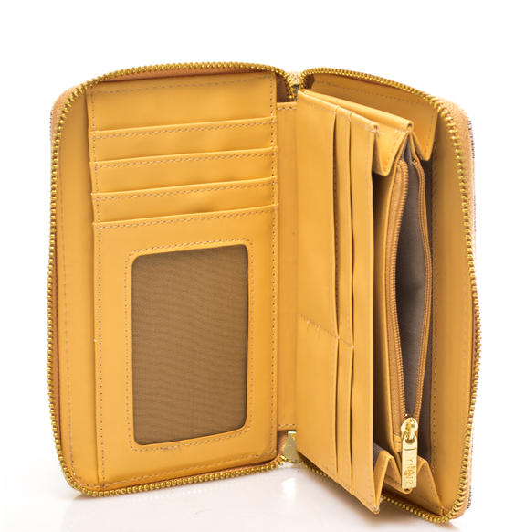 DE CE NU? RIGATO Portefeuille avec porte-monnaie beige ray&eacute; - Portefeuilles Femme