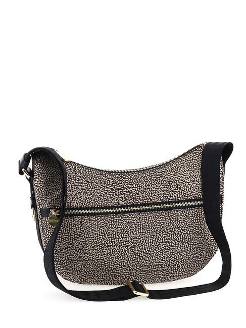 BORBONAIS Sac Hobo LUNA, petit OP / NATUREL / NOIR - Sacs pour Femme