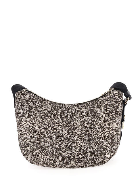 BORBONAIS Sac Hobo LUNA, petit OP / NATUREL / NOIR - Sacs pour Femme