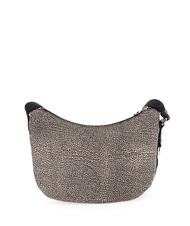 BORBONESE BORBONAIS Sac Hobo LUNA, petit OP / NATUREL / NOIR - Sacs pour Femme - 3