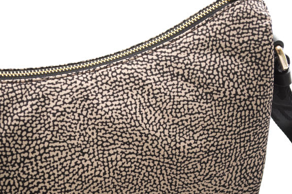 BORBONAIS Sac Hobo LUNA, petit OP / NATUREL / NOIR - Sacs pour Femme