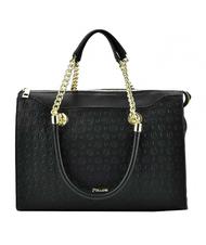 POLLINI Heritage Embossed Sac port&eacute; &eacute;paule / sac bandouli&egrave;re Noir - Sacs pour Femme - 3