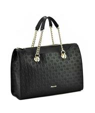 POLLINI Heritage Embossed Sac port&eacute; &eacute;paule / sac bandouli&egrave;re Noir - Sacs pour Femme - 4