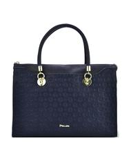 POLLINI Heritage Embossed Sac port&eacute; &eacute;paule / sac bandouli&egrave;re bleu - Sacs pour Femme - 4