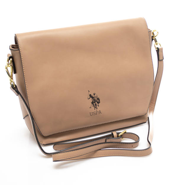 S.U.A. POLO ASSN. CHEYENNE Petit sac &agrave; bandouli&egrave;re taupe clair - Sacs pour Femme