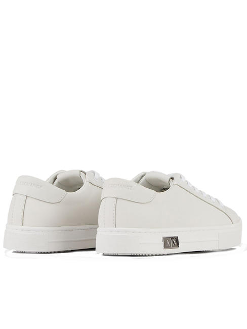 Baskets en cuir femme BLANC BLANC - Chaussures Femme