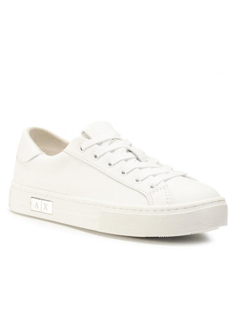  Baskets en cuir femme BLANC BLANC - Chaussures Femme