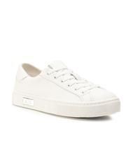 ARMANI EXCHANGE  Baskets en cuir femme BLANC BLANC - Chaussures Femme - 3