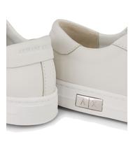 ARMANI EXCHANGE  Baskets en cuir femme BLANC BLANC - Chaussures Femme - 4