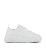 ARMANI EXCHANGE SUPER ACTION Baskets en cuir avec plateforme OP BLANC - Chaussures Femme - 2
