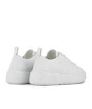 ARMANI EXCHANGE SUPER ACTION Baskets en cuir avec plateforme OP BLANC - Chaussures Femme - 4