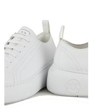 ARMANI EXCHANGE SUPER ACTION Baskets en cuir avec plateforme OP BLANC - Chaussures Femme - 3