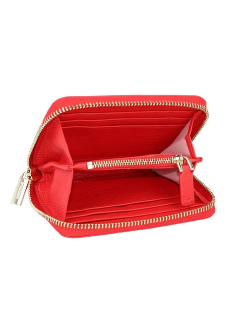  Mini portefeuille METALLIC SOFT en cuir ROUGE POLIS - Portefeuilles Femme