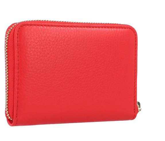  Mini portefeuille METALLIC SOFT en cuir ROUGE POLIS - Portefeuilles Femme