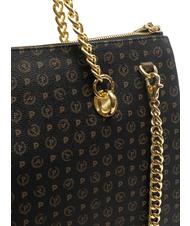 POLLINI Heritage Classic Sac cabas &agrave; main, avec bandouli&egrave;re bronze noir - Sacs pour Femme - 4