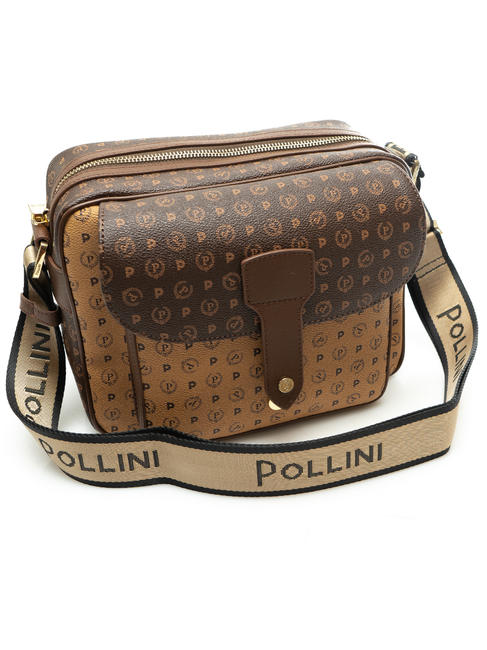  Petit sac &agrave; bandouli&egrave;re HERITAGE marron / cr&egrave;me - Sacs pour Femme