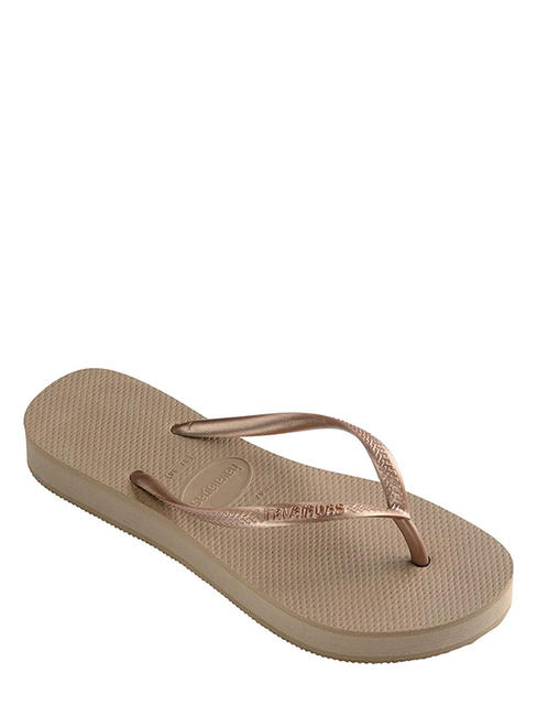 SLIM FLATFORM Tongs SLIM FLATFORM pour femmes rose / or - Chaussures Femme