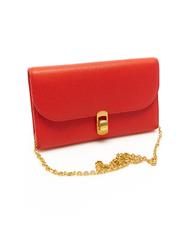 COCCINELLE zaniah portafoglio pelle vitello Pochette ZANIAH avec bandouli&egrave;re ROUGE POLIS - Portefeuilles Femme - 2