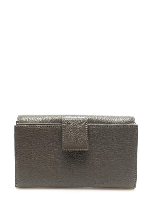 Portefeuille compact en cuir tourterelle - Portefeuilles Femme