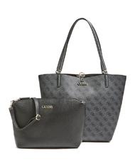 GUESS  ALBY TOGGLE 4G Shopping bag avec pochette CHARBON / NOIR - Sacs pour Femme - 2