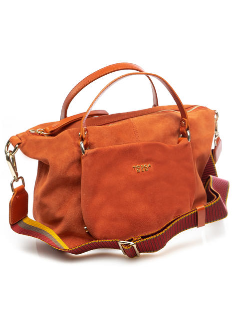 MOCACCINO Sac &agrave; main MOCACCINO, avec bandouli&egrave;re brique - Sacs pour Femme
