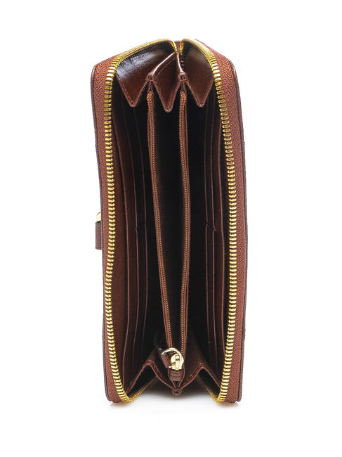 VIGNA  Portefeuille zippé en cuir MARRON - Portefeuilles Femme