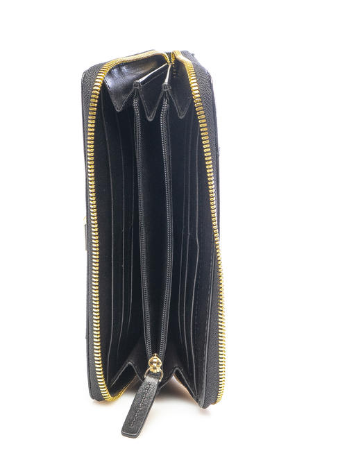 VIGNA  Portefeuille zippé en cuir black Gold - Portefeuilles Femme