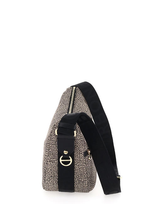 BORBONAIS Sac Hobo LUNA, petit OP / NATUREL / NOIR - Sacs pour Femme